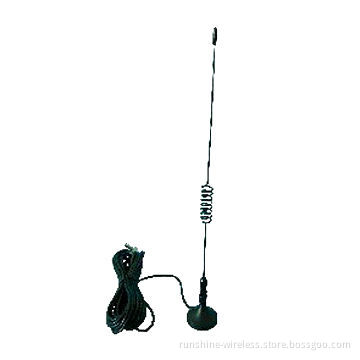 433MHz Magnetic Base Spring High-gain Car Whip Antenna with 428 to 438MHz Frequency Range